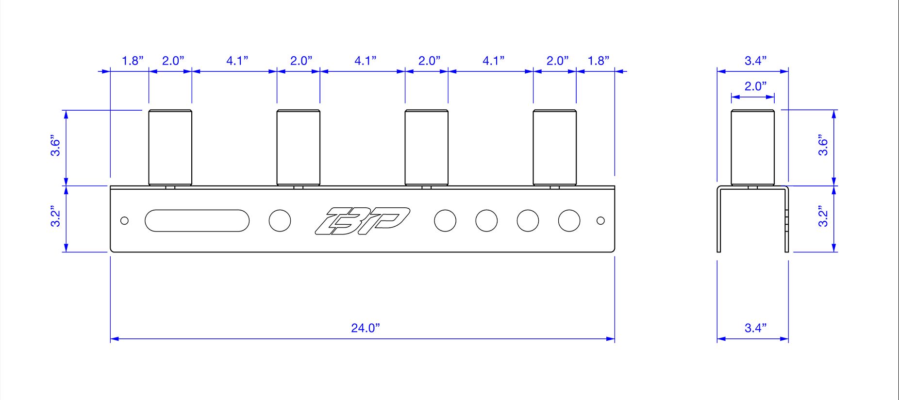 Quad Hex Port Storage/Rack Mounted or Wall Mounted