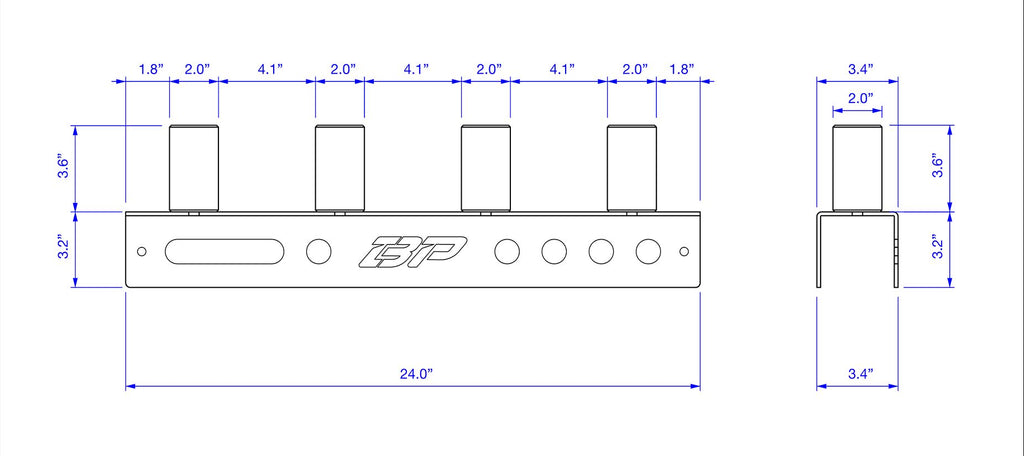 Quad Hex Port Storage/Rack Mounted or Wall Mounted